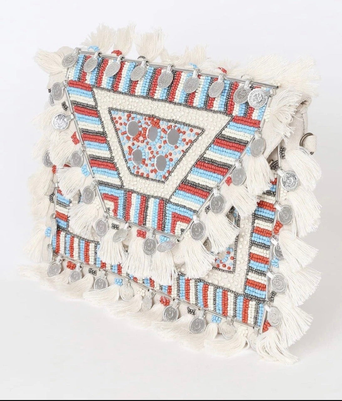 Multi Beaded Fringe Clutch