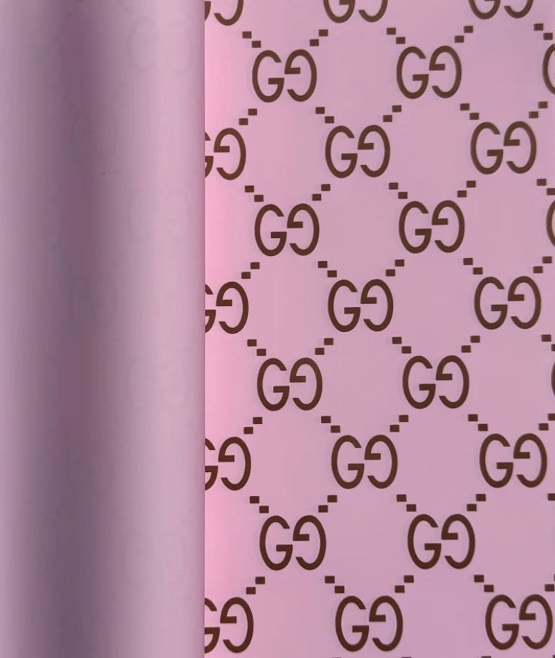 Pink and Brown GG Luxury Paper
